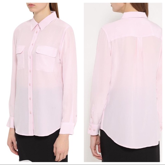 Equipment Tops - Equipment Slim Signature Silk Blouse Sz Large